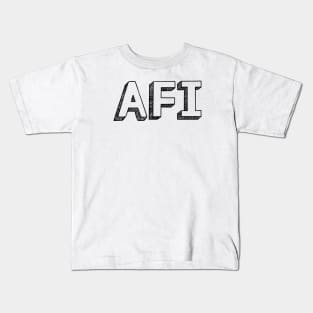 Afi <\\> Typography Design Kids T-Shirt